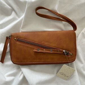 Free people distressed vegan leather wallet